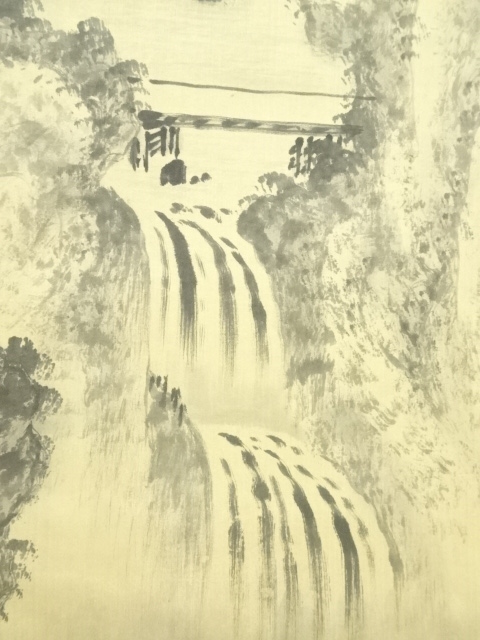 道具 ] - 道具 陳文翰筆 水墨山水 肉筆絹本掛軸 | ネットショップ圭